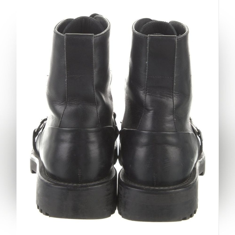 Burberry Chain Combat Boots Women Sz5 (IT35) Black Edgy Lug Sole Grunge designer - Picture 3 of 13